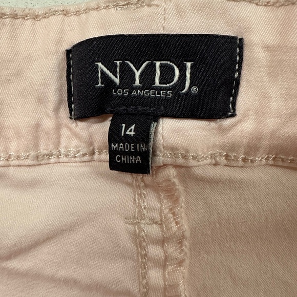 NYDJ Utility Crop Twill Pants With Cuffs - Lt Pink Size 14 LiftTuck Technology - Picture 5 of 12